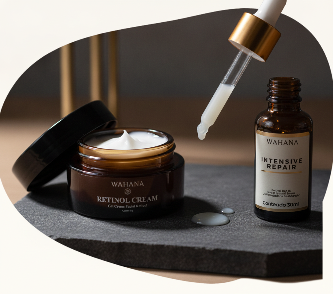 Melhor rotina de skincare para pele madura depois dos 50 anos - Retinol Cream e Intensive Repair
