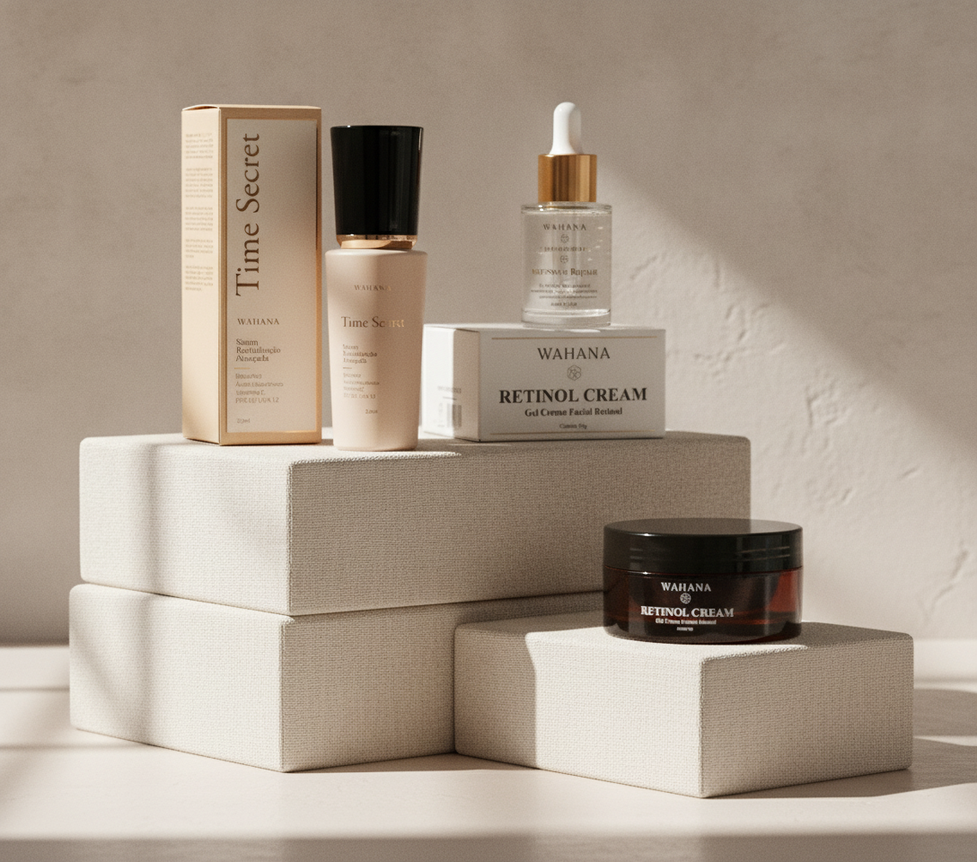Melhor rotina de skincare para pele madura depois dos 50 anos - Time Secret e Retinol Cream