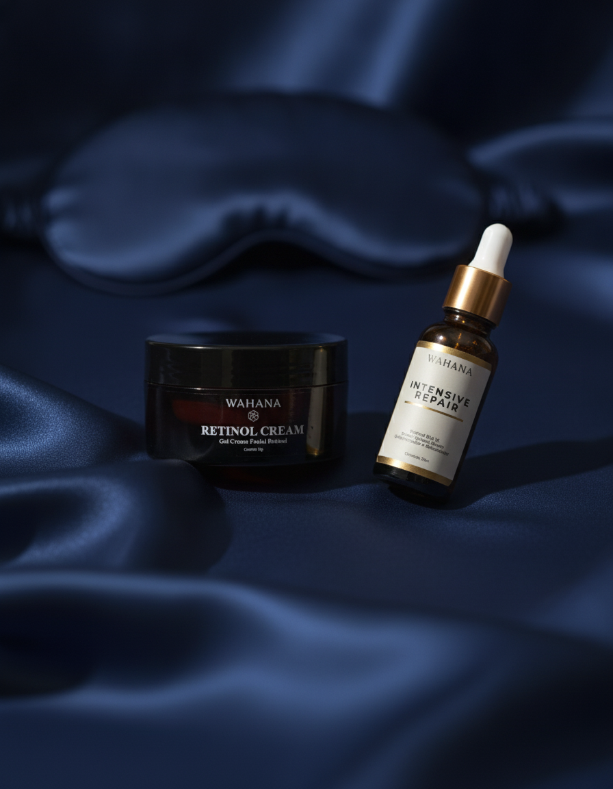 Skincare Noturno: O Segredo da Renovação Celular Durante o Sono - Retinol Cream e Intensive Repair
