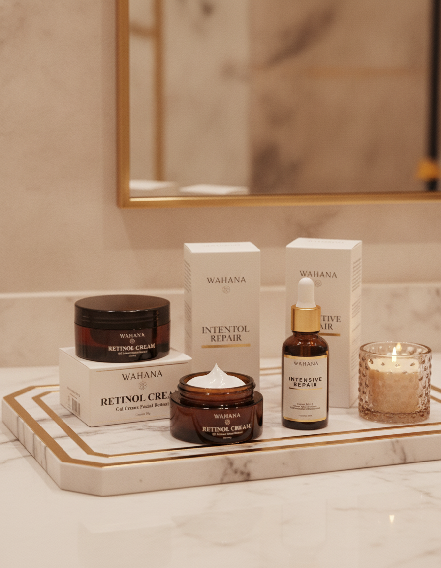 Skincare Noturno: O Segredo da Renovação Celular Durante o Sono - Retinol Cream e Intensive Repair