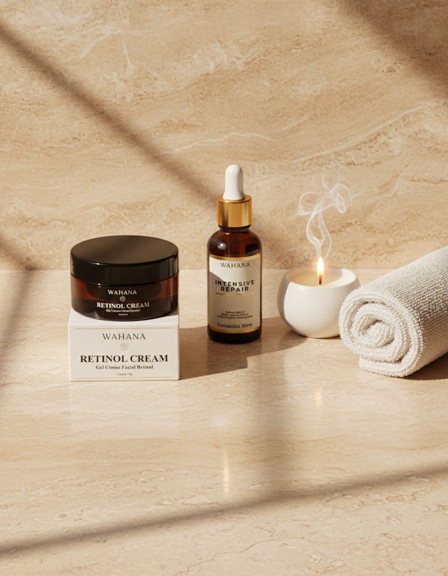 Skincare Noturno: O Segredo da Renovação Celular Durante o Sono - Retinol Cream e Intensive Repair