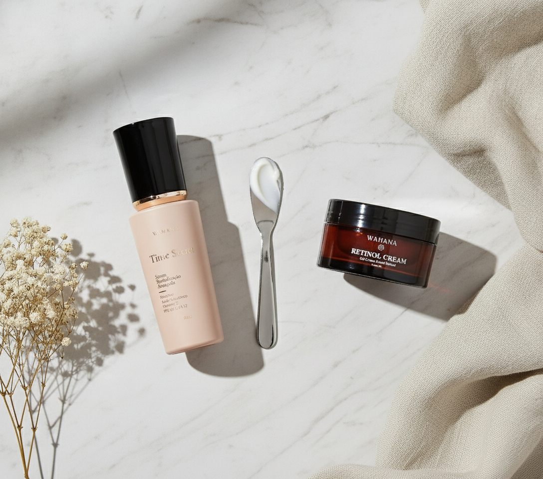 Rotina Skincare 40+: Ativos Indispensáveis para Pele Madura - Time Secret e Retinol Cream