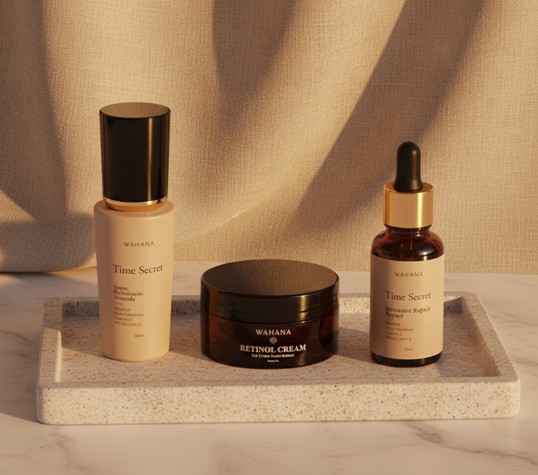 Skincare na Menopausa: Como Combater o Ressecamento e a Flacidez - Time Secret e Retinol Cream
