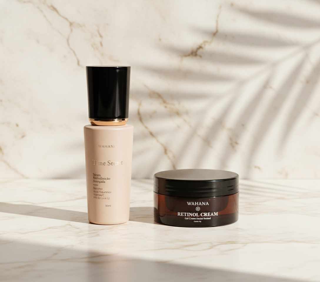 Skincare Anti-Idade aos 40 Anos: A Rotina Essencial para Prevenir a Flacidez - Time Secret e Retinol Cream