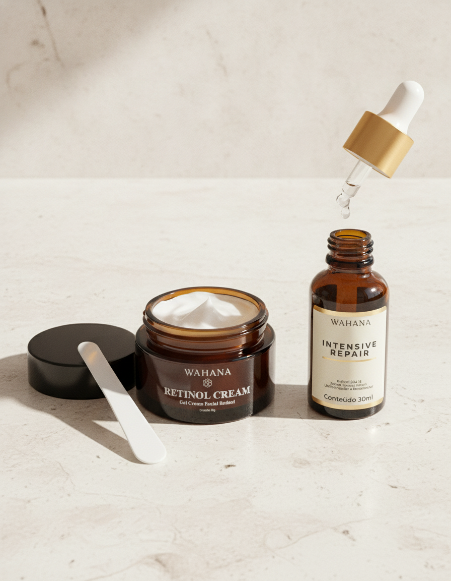 Rotina noturna com retinol para pele madura: Passo a passo - Retinol Cream e Intensive Repair