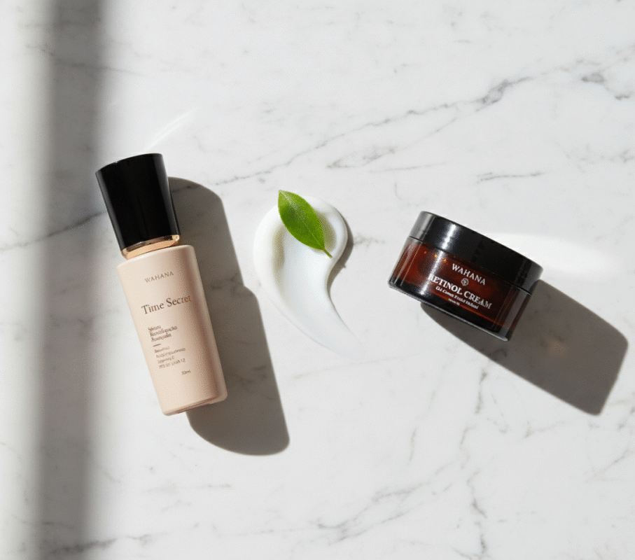 Bakuchiol ou Retinol: Qual o melhor para pele madura sensível? - Time Secret e Retinol Cream