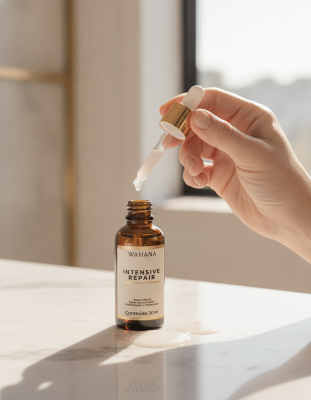 Sérum Intensive Repair para flacidez: Como o retinoide age na pele 50+ - Intensive Repair