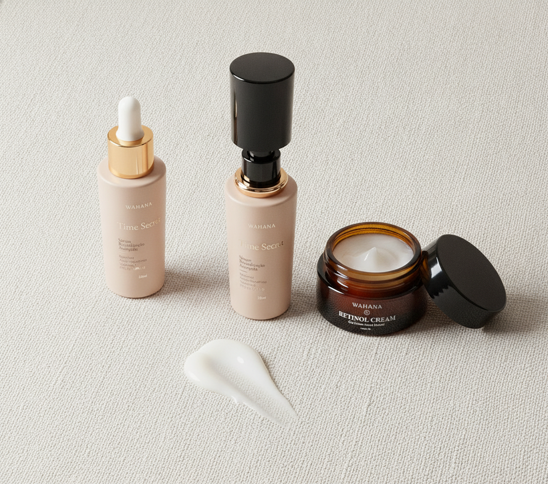 Vitamina C para manchas na pele madura: Como o Time Secret age - Time Secret e Retinol Cream