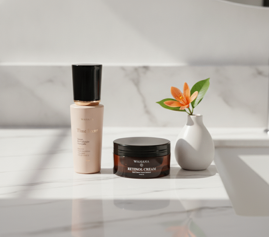 Skincare Minimalista (Skinimalism) para Mulheres 50+: Menos é Mais - Time Secret e Retinol Cream