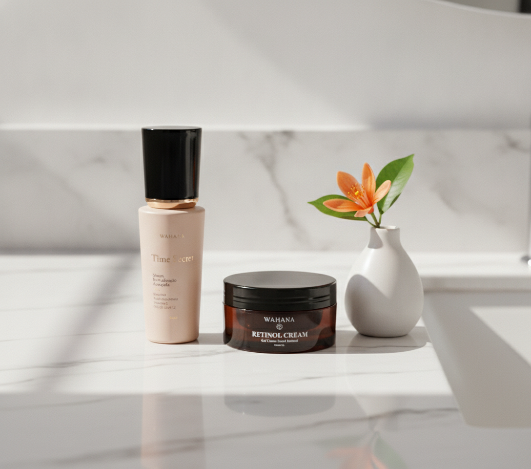 Skincare Minimalista (Skinimalism) para Mulheres 50+: Menos é Mais - Time Secret e Retinol Cream